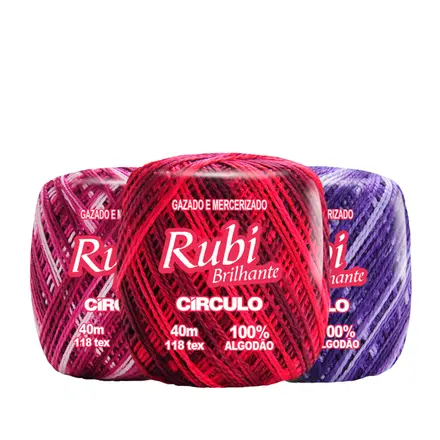 LINHA RUBI BRILHANTE MESCLADO 40M CÍRCULO