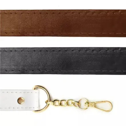 ALÇA BOLSA COURO COM CORRENTE DOURADA