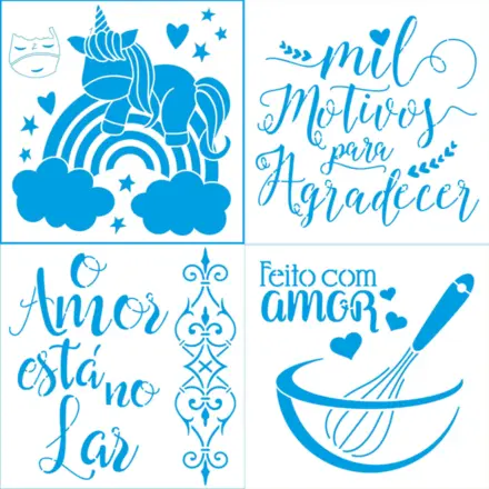 STENCIL STA 14X14CM LITOARTE
