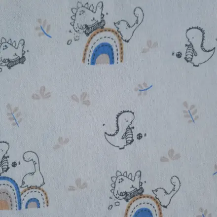 TECIDO FLANELA DINO ESPORTES 1 METRO X 80CM LARGURA PAPI