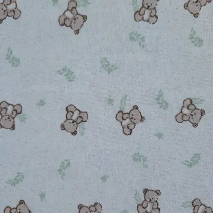 TECIDO FLANELA URSINHO BOLINHA 1 METRO X 80CM LARGURA PAPI