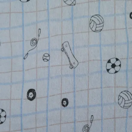 TECIDO FLANELA ESPORTES XADREZ 1 METRO X 80CM LARGURA PAPI