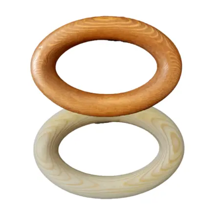 ARGOLA DE MADEIRA OVAL 14,5CM