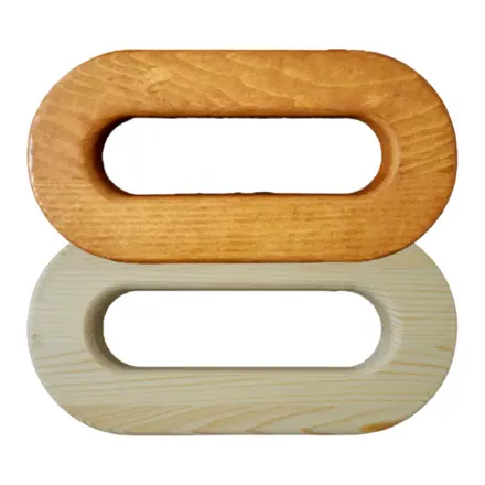 ARGOLA DE MADEIRA OVAL 20CM