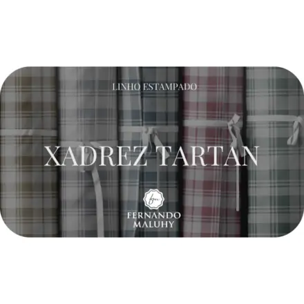 LINHO ESTAMPADO XADREZ TARTAN FERNANDO MALUHY - 1 METRO X 1,50M