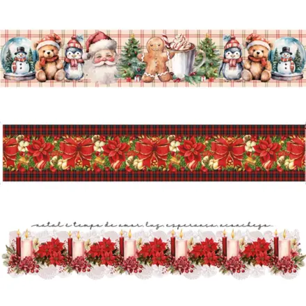 TRANSFER TÊXTIL BARRA NATAL 9,15CM X 45CM LITOARTE