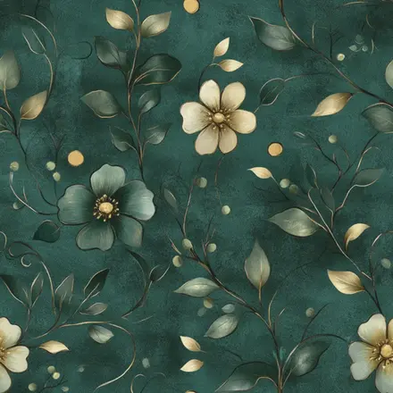 TRICOLINE EMERALD FLOR FABRICART - 1 METRO X 1,5M