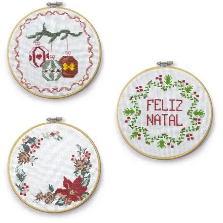 KIT BORDADO COLEÇÃO NATAL CÍRCULO