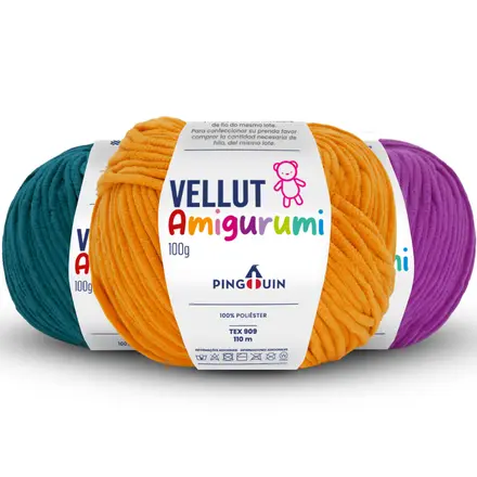 LINHA VELLUT AMIGURUMI 100G PINGOUIN