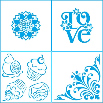 STENCIL STX 10X10CM LITOARTE