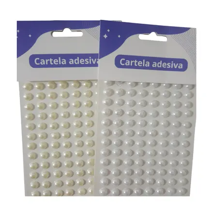 CARTELA ADESIVA MEIA PÉROLA N°8