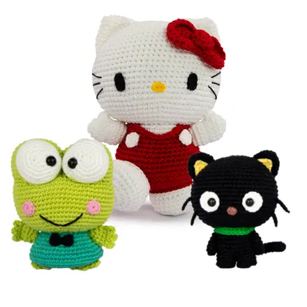 KIT AMIGURUMI COLEÇÃO HELLO KITTY AND FRIENDS CÍRCULO