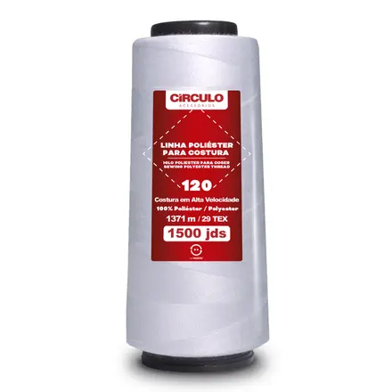 LINHA 100% POLIÉSTER P/ COSTURA 1371M CÍRCULO