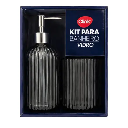 KIT BANHEIRO VIDRO 2PÇS
