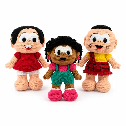 KIT AMIGURUMI TURMA DA MÔNICA CÍRCULO