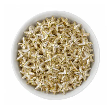 PINGENTE ESTRELA MAR PEROLADO 8MM 10G